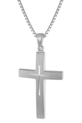 trendor 60705 Silber Kreuz mit Kette