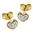 trendor 48641 Gold Kinder-Ohrringe Herz