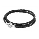 Pandora 590705CBK-T Triple Leather Strap Black